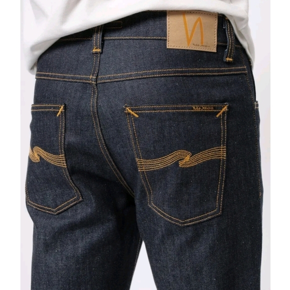New Nudie Jeans Denim Pants Steady Eddie II Dry True Made in Italy W29 L32, W28 - Picture 10 of 16